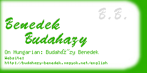 benedek budahazy business card
